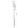 Polished 304 stainless steel fork, 20cm long and 40g weight for dining usage - Large Fork