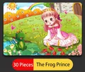 Wooden 30-piece puzzle for kids featuring The Frog Prince cartoon illustration - Frog Prince