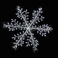 Decorazione natalizia a fiocco di neve bianco con filamenti laser iridescenti da appendere - 22cm 3 Pezzi Per Confezione