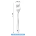 Mirror polished 304 stainless steel baby fork with a purple heart motif, 17.8cm long - Long Handle Cat Fork