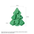Green Christmas tree silicone cake mold with snowflake and gingerbread man patterns - YH677 Christmas Tree 6-Cavity Mold / Green