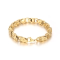Bracciale da uomo punk vintage in acciaio inossidabile dorato con maglie a serpente - Oro (KB170135-KJX)