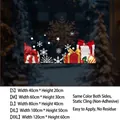Christmas window decals with Santa Claus design, available in 5 sizes for festive decoration - SDUV-430-5【Static Glue-Free】 / Small【40*20CM】
