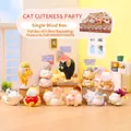 Adorable cat series blind box set featuring various breeds with colorful mineral stone bases - A097 Cute Kitty Party Set 8 / Random One