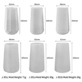 Variété de moules en silicone pour vases en résine et plâtre de différentes formes géométriques - Ensemble de Moules de Vase (J-301a+b+c)
