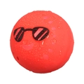 Herbruikbare rode magnetische siliconen waterballon met smiley en realistische druppels - Smiley Waterbal-Rood