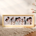 Minimalist five-panel solid wood photo frame for desk display in natural wood finish - Natural Wood Color [5 Photos] / 18x52cm