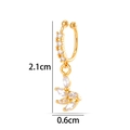 Gold wing ear cuff featuring marquise cubic zirconia and sparkling round crystals - Leaf Style (2625-14#) / Gold