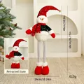 Telescopic Christmas snowman doll with red sequins and adjustable height from 48 to 68cm - Telescopic-Snowman