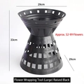 Large tall black bouquet holder stand for 52-99 flowers with grid hollow design - Extra Tall Black Large