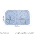 Light blue silicone mold for water drop earrings and geometric resin pendants with sizes - Style 4 (Earring Pendant) / Translucent White