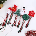 Juguetes de Navidad para perros con Papá Noel de peluche y cuerdas resistentes. - Juego de 6 piezas de Navidad