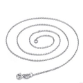 Polished silver titanium steel chain necklace for couples in a sleek hip-hop style - O-Link Chain / Silver