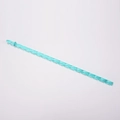 Close-up of a light blue spiral Tritan reusable straw with textured surface on white background - 26cm / Teal