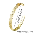 Gold plated heart cuff bracelet with micro-pave cubic zirconia and openwork design - Style 1: Heart Shaped Hollow Zirconia
