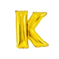 Golden letter K foil balloon for birthday party and wedding event decoration - 32' Gold Fat Letter Aluminum Foil Balloon (k)