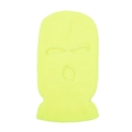 Pasamontañas de punto amarillo neón de 3 agujeros para el calor del ciclismo de invierno - Ajustable / Amarillo Neón