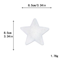 White star-shaped sequin embroidered patch for DIY clothing repair 8.5cm size - White Star*Large Size (Laser) #31