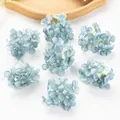 Light blue silk hydrangea flower heads for DIY crafts and wedding decorations - Teal