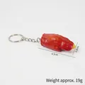 Portachiavi realistico a forma di zampone di maiale in PVC con anello in metallo 4.5cm - Portachiavi Zampone di Maiale