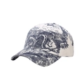 Klassische Baseballkappe aus Baumwolle mit blau-weißem Toile-de-Jouy-Waldmuster-Print - Einheitsgröße / Blau