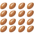 Set of 16 mini brown foam footballs with realistic texture for stress relief - 4cm Slow Rebound Rugby Brown