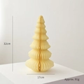 Cream honeycomb paper Christmas tree centerpiece, height 32cm, weight 91g, minimalist decor - 32cm Type D / Beige