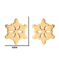 Elegant gold snowflake stud earrings with minimalist 8mm design for Christmas jewelry gift - Hollow Snowflake-310 / Gold