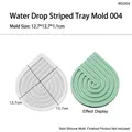 Spiral ripple striped silicone tray mold with circular wave pattern for DIY resin coasters - Teardrop Stripe