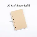A7 kraftpapier navulling voor 6-rings ringband, 80 vel hoogwaardig 13x8,4cm papier - A7 Kraft Navulling 80 Vel / Kraft kleur