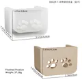 Detailed size specifications for hollow animal paw print silicone mold and resin basket - Paw Print Flower Basket Mold