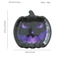 Black and purple pumpkin face Halloween paper plates for party decor, 10 pack, 7.3 inch size - 7 Inch Purple Pumpkin Paper Plate