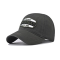 Close-up of cotton baseball cap with detailed Las Vegas Nevada shield embroidery - Adjustable / Army Green