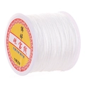 White nylon knotting cord 0.8mm roll for jewelry making and macrame crafts - White