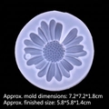 Daisy shaped silicone mold for DIY car aromatherapy pendants in translucent white finish - Style 1 (15-946) / Translucent