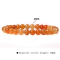 Orange carnelian agate bead bracelet 6mm with 19cm stretch length for women - Orange Agate (FD6814) / 6mm/19cm
