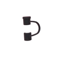Reusable 8mm black silicone straw cover cap with dustproof protection for glass straws - Black