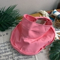 Pink wide brim sun visor hat with bow tie back for women outdoor UV protection - Sun Hat Pink