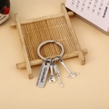 Stainless steel tool keychain with hammer screwdriver and Grandad pendant gift - Grandad Silver