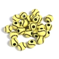 DIY yellow baseball acrylic loose beads with black stitch patterns for jewelry making - 12mm Yellow & Black Baseball