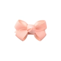 Pink grosgrain ribbon bow hair clip with textured ribbed surface for kids - Light Pink (8)