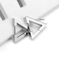 Polished silver 16mm triangular stainless steel hoop earrings with minimalist geometric design - Triangle 16mm Steel Color