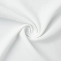 Macro shot of white semi-sheer chiffon fabric showing delicate grainy texture and soft drape - S / White