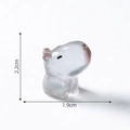 Miniature gray resin capybara figurine with brown details, 2.2cm height dimension - Glow-in-the-Dark Blue