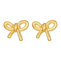 Eleganti orecchini a fiocco in acciaio inossidabile placcato oro 18 carati - Orecchini Fiocco Oro / Oro
