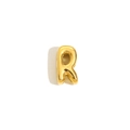 Collier en acier inoxydable plaqué or 18K avec un pendentif évidé en forme de lettre R - Lettre R / Or