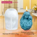 Silicone candle mold of mother and child hugging with dimensions and product weights - Mother and Child E (GJ-026-4)