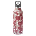 32oz rhinestone water bottle with red heart pattern and straw lid for travel - 350ml (12oz) / Cow Pattern Red