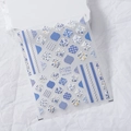 5D embossed nail stickers MN-217F with blue flowers, dots, lace, and butterfly patterns - MN-217F (Embossed Butterfly Lace)