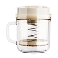 Separateur de petit-lait pour yaourt maison avec filtre a ressort et gradations bien claires. - 3 Filets Filtrants / Blanc Cassé